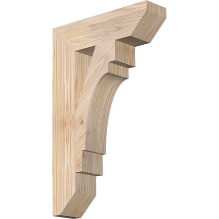 Ekena Millwork Merced Slat Smooth Bracket, Douglas Fir, 3 1/2"W x 14"D x 22"H BKT04X14X22MRC06SDF